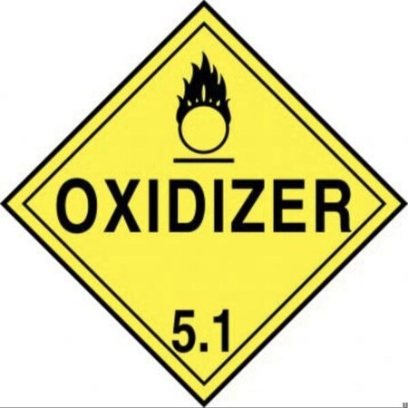 Accuform DOT PLACARD HAZARD CLASS 5  MPL501MG100 MPL501MG100